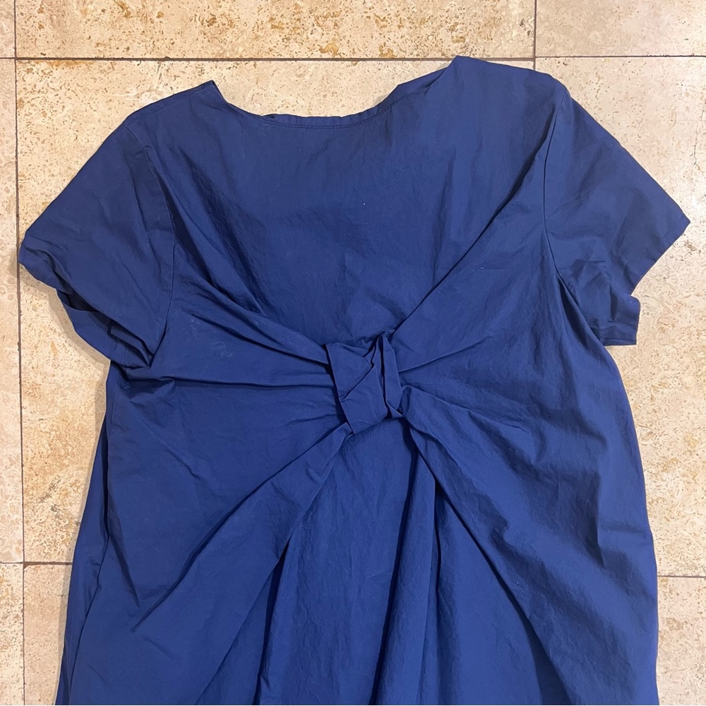 Vineyard Vines Bow Back Short Sleeve Dress Navy Blue Sheath Sz S - Picture 8 of 10